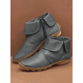 Women Casual Plain All Season Commuting Closed Toe PU Vintage Style Rubber Classic Boots Boots