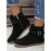 West Style Plain Slip On Flat Heel Snow Boots Tassel
