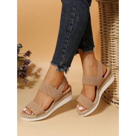 Women Double Band Slingback Espadrille Sole Sandals