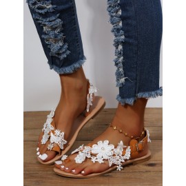 Women's Lace Romantic Flower Decorative Summer Wedding Sandals