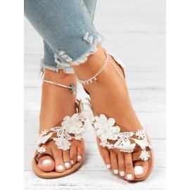 Women's Lace Romantic Flower Decorative Summer Wedding Sandals