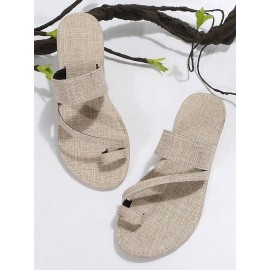 Casual Denim To Ring Slide Sandals