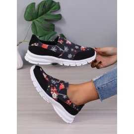 Sports Color Block Wearable Slip On Flat Heel Slip On Printing