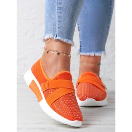 Rhinestone Flyknit Breathable Upper Sneakers