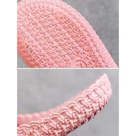 Women Lace Up Hollow Out Waterproof Beach Mules