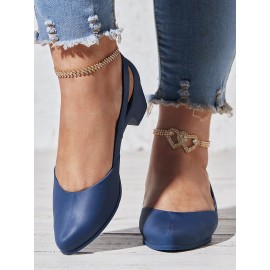 Waterproof Hollow Out Block Heel Beach Shoes