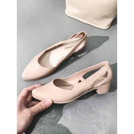 Waterproof Hollow Out Block Heel Beach Shoes