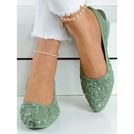 Waterproof Floral Wedge Heel Slingback Shallow Shoes
